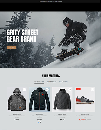 街头风格和运动相关的服饰装备，包括连帽衫、夹克、背包、滑板鞋等