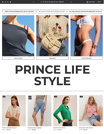 时尚相关商品，包括珠宝、鞋类、连衣裙、眼镜、包袋、泳装等