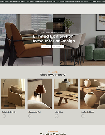 桌椅、陶瓷艺术品、灯具、沙发等家居内饰产品