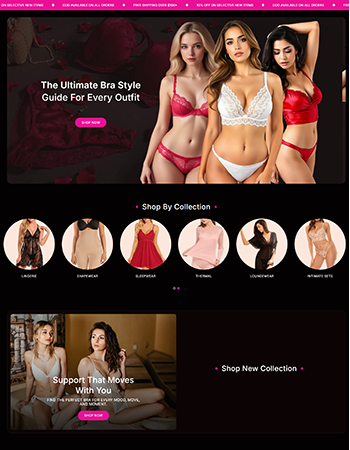 各类内衣，包括文胸、睡衣等