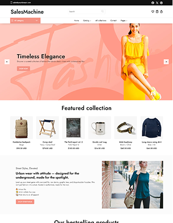 各类时尚单品，包括背包、折叠椅、书籍、杯子、手链、上衣等，主打经典优雅风格。