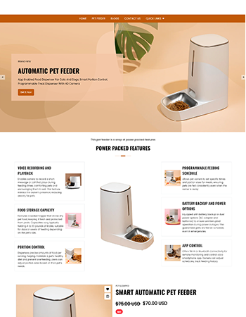 自动宠物喂食器，方便宠物喂养。