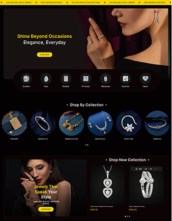 各类珠宝首饰，如戒指、项链、手链等