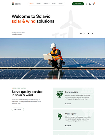 太阳能与风能相关的能源解决方案及服务