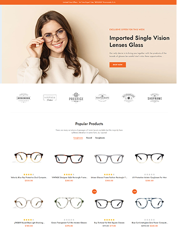 进口单光镜片眼镜