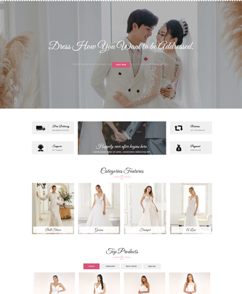 婚纱礼服等服饰售卖