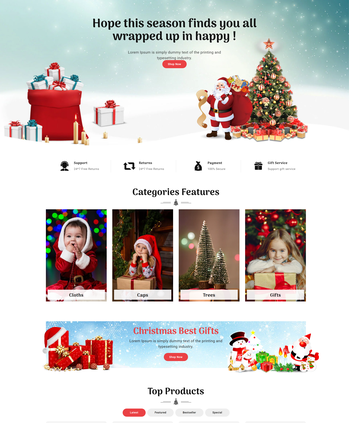 圣诞相关礼品等售卖