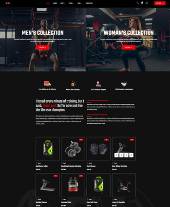 健身相关用品售卖