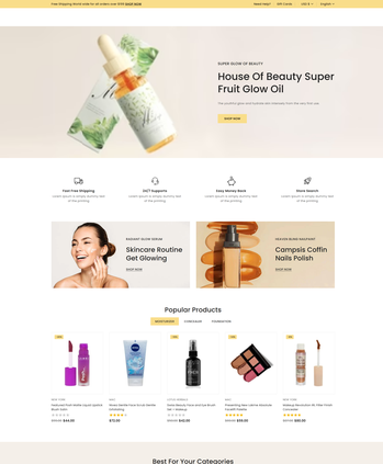 美妆护肤产品售卖