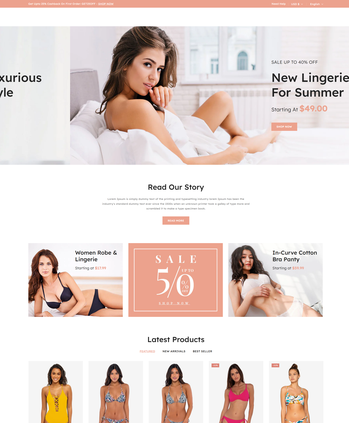 女士内衣等服饰售卖