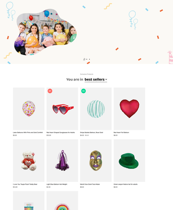 派对相关用品售卖