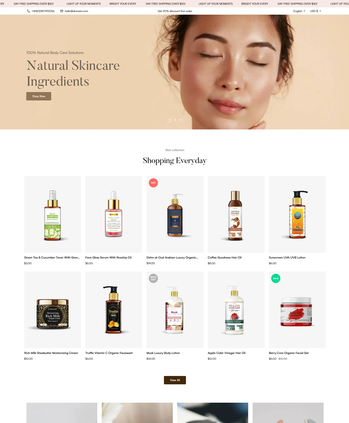 天然护肤相关产品售卖