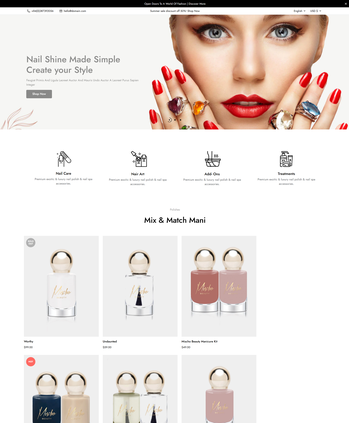 美甲等美妆产品售卖