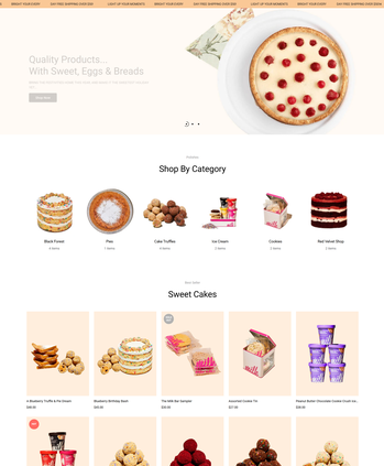 各类甜品糕点售卖