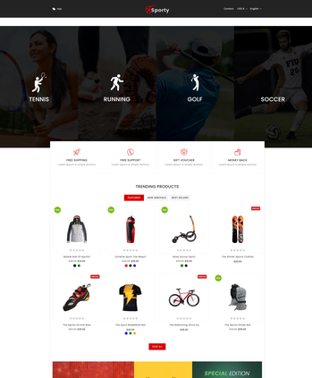 运动相关装备售卖