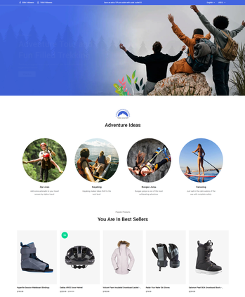 户外探险相关用品售卖