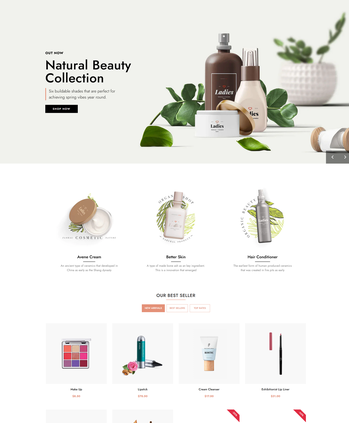 各类美妆护肤产品售卖